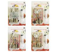 Woohome 3D Jelly Gelatina Herramientas, 40 Pz Jelly Art Tools Arte Conjunto de Torta de la Flor del Acero Inoxidable Agujas, Estilo KLMN