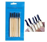 Woohome 5 Pz Juego de Herramientas para Tallar, Cinceles, Cuchillo de Talla, Artesanal DIY Cincel de Mano Profesional para Carpintería en Madera