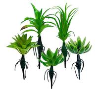 Woohome 5 Pz Planta Artificial Decorativa, Plantas Suculentas Artificiales, Artificiales Plantas Suculentas Planta Artificial para para Mesa, Hogar, Balcón, Oficina, Decoración