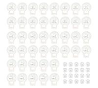 Woohome 50 PCS Cierre de Cordón y 20 Pz Cuentas Redondas, Cierre de Cordón de Plástico con Resorte, Resorte de Plástico Redondo para Suministros de Artesanía de Mochila con Cordón