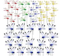 Woohome 50 Pz Jard¡§an Mariposas, 5 Talla Adornos Coloridos de Mariposas, Estacas de Mariposa Impermeables para Exteriores Patio Plantador Maceta Primaver Jard¡§an Decoraci¡§?n