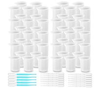 Woohome 50 Pz Vaso Medidor de Silicona de 100 ml Vaso Silicona Resina de Mezcla Tazas Medidoras de Silicona para Manualidades, Moldes de Fundición