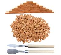 Woohome 500 Pz Mini Ladrillos Piedra Ladrillos en Miniatura 1:16 Rojo Mini Ladrillos Pequeños para Micro Paisaje, Bricolaje Casa de Muñecas Ladrillos Diorama Hada