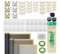 Woohome 60 Hojas de Papel de Regalo para Ramo de Flores, 58 cm Papel Envolver Flores con Alfileres de Diamante, Cintas para Flores, Arte y Artesanía, Papel de Regalo (Negro Gris Plata)