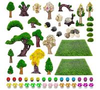 Woohome 66 Pz Miniatura Accesorios de Hadas de Jardín, Acessórios de Jardim Zen, Ornamentos de Jardim para Bricolage Planta Decoração, Jardín de Hadas, Decoración de Oficinas