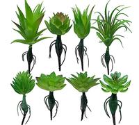 Woohome 8 Pz Artificiales Plantas Suculentas, Suculentas Falsas Surtidas de Planta Artificial Decorativa para El Hogar Decoración Interior de Hadas del Jardín