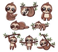 Woohome 8 Pz Nutria Parche de Ropa, Patch Sticker, Parches Ropa Termoadhesivos Gato Bufandas para Ropa, Mochila, Gorras, Repara El Palo de Agujero