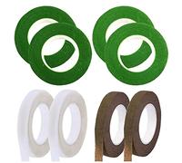 Woohome 8 Rollos Cinta de Ramo Autoadhesiva, Cintas Florales Cinta Floral Autoadhesiva Cintas Para Ramos De Flores Herramientas De Arreglos Florales