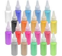 Woohome Juego de Manualidades de Arena, Art Sand Kit, Botellas de Arena de Colores para Decoración de Fiestas, Decoración de Colore, Pintura DIY (20 Color)