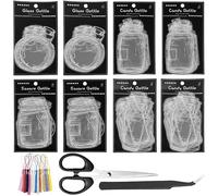 Woohome Marcapáginas de Flores Secas, 240 Pz Marcapáginas de Flores Transparentes, Marcapáginas Transparentes de Flores Secas se Pueden Utilizar Como Marca de Lectura y Como Adorno