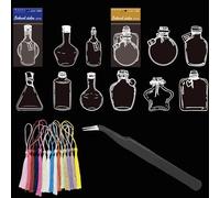 Woohome Marcapáginas de Flores Secas, 40 Pz Marcapáginas de Flores Transparentes, Marcapáginas Transparentes de Flores Secas se Pueden Utilizar Como Marca de Lectura y Como Adorno