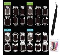 Woohome Marcapáginas de Flores Transparentes, 80 Pz Marcapáginas Transparentes de Flores Secas, Marcapáginas de Flores Secas Transparentes, Flores Secas Marcapáginas para Libros Escolares