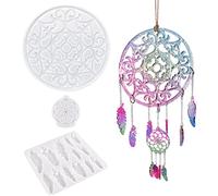 Woohome Molde de Silicona de Atrapasueños Moldes Resina Epoxi de Dream Catcher para Hacer Manualidades, Decoración Del Hogar