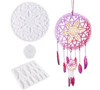 Woohome Molde de Silicona de Atrapasueños, Moldes Resina Epoxi de Dreamcatcher para Hacer Manualidades, Decoración del Hogar