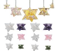 Woohome Moldes de Resina Epoxi, 6 Pz Moldes de Silicona para Resina 3D Estrella Molde Silicona Resina para Llavero, Colgante DIY