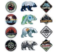 Woohome Patch Sticker, 12 Pz Paisaje Parche Termoadhesivo Parche de Hierro en Patches para Mochila, Gorras, Ropa