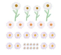 Woohome Patch Sticker, 29 Pz Margarita Parche Termoadhesivo Parche de Hierro en Patches paraMochila, Gorras, Ropa