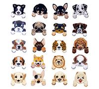 Woohome Perro Parche de Ropa, 20 Pz Patch Sticker, Parches Ropa Termoadhesivos Perro Bufandas para Ropa, Mochila, Gorras, Repara El Palo de Agujero