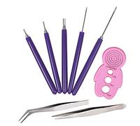 Woohome Quilling Kit, Papel Quilling Juego de Herramientas, 5 Pz Kit de Pluma Quilling, 1 Pz Pinza y 1 Pz Entrenador de Curling