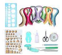 Woohome Set de Papel de Filigrana con 10 Herramientas de Quilling y 34 Colores de 700 Tiras de Papel Quilling