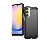 Wookfiss Case for Samsung Galaxy A25 5G Carbon Fibre Material Design Silicone TPU Flexible Shockproof Protective Case Compatible with Galaxy A25 5G