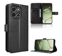 Wookfiss Funda de Fibra con Flip para Oneplus Nord 6 con Bloqueo RFID, [Cierre Magnético Case], [Ranura Tarjeta], [Función Soporte]-Negro