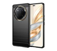 Wookfiss Funda para Honor Magic 7 Lite, Fibra de Carbono Carcasa Protectora, Suave TPU Silicona Delgada Anti-Choques Case