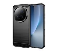 Wookfiss Funda para Honor Magic 8 Pro, TPU Suave + Fibra de Carbono Flexible Carcasa, [Protección Militar] Anti-Raspaduras, Antideslizante Bumper Case Compatible con Honor Magic 8 Pro, Negro