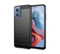 Wookfiss Funda para Motorola Moto G34 5G/ Moto G45, Fibra de Carbono Carcasa Protectora, Suave TPU Silicona Delgada Anti-Choques Caso Compatible con Moto G34/G45