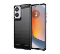 Wookfiss Funda para Motorola Moto G85 5G, Fibra de Carbono Carcasa Protectora, Suave TPU Silicona Delgada Anti-Choques Caso Compatible con Motorola Moto G85 5G
