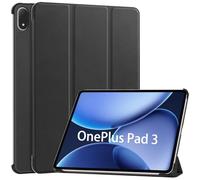 Wookfiss Funda para OnePlus Pad 3, Ultra Slim Ligero Plegable Smart Cover PU Protector Carcasa (Auto Sueño/Estela), Negro