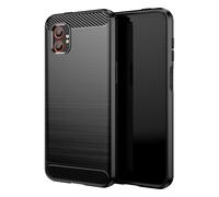 Wookfiss Funda para Samsung Galaxy Xcover 7 Pro, Fibra de Carbono Carcasa Protectora, Suave TPU Silicona Delgada Anti-Choques Case