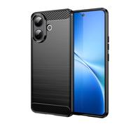 Wookfiss Funda para Vivo V60 Lite 5G, TPU Suave + Fibra de Carbono Flexible Carcasa, [Protección Militar] Anti-Raspaduras, Antideslizante Bumper Case Compatible con Vivo V60 Lite 5G, Negro