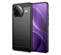 Wookfiss Funda para Xiaomi Poco F7 Pro 5G, Fibra de Carbono Carcasa Protectora, Suave TPU Silicona Delgada Anti-Choques Case