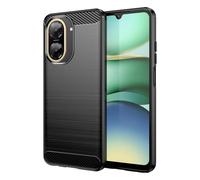 Wookfiss Funda para Xiaomi Redmi A5 4G/ Poco C71, Fibra de Carbono Carcasa Protectora, Suave TPU Silicona Delgada Anti-Choques Case