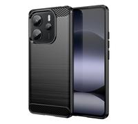 Wookfiss Funda para Xiaomi Redmi Note 14 4G, Fibra de Carbono Carcasa Protectora, Suave TPU Silicona Delgada Anti-Choques Caso Compatible con Redmi Note 14 4G