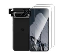 Wookfiss Protector de Pantalla para Google Pixel 8 Pro Alta Definicion 9H Dureza Anti-caída/Anti-rasguños Cristal Templado Vidrio Templado(2)+Cámara Protector(2)