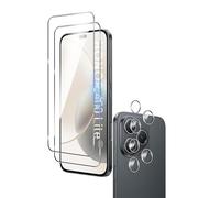 Wookfiss Protector de Pantalla para Honor 400 Lite 5G Alta Definicion 9H Dureza Anti-caída/Anti-rasguños Cristal Templado Vidrio Templado(2)+Cámara Protector(2)