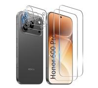 Wookfiss Protector de Pantalla para Honor 600 Pro 5G, 2 Piezas Cristal Templado + 2 Piezas Protector de Lente de Cámara, 9H Dureza Ultra Resistente Sin Burbujas Vidrio Templado