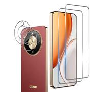 Wookfiss Protector de Pantalla para Honor Magic 8 Lite 5G, 2 Piezas Cristal Templado + 2 Piezas Protector de Lente de Cámara, 9H Dureza Ultra Resistente Sin Burbujas Vidrio Templado