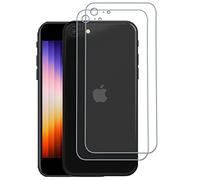 Wookfiss Protector de Pantalla para iPhone SE 2022 5G Protector de Pantalla Trasera de Vidrio, Cobertura Completa Anti-Huellas Reemplazo de Carcasa para iPhone SE3 [2 piezas]