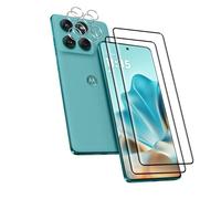 Wookfiss Protector de Pantalla para Motorola Moto Edge 60 Fusion/60 Pro/60 5G Alta Definicion 9H Dureza Anti-caída/Anti-rasguños Cristal Templado 3D Vidrio Templado(2) +Cámara Protector(2)