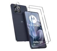 Wookfiss Protector de Pantalla para Motorola Moto G86 5G, 2 Piezas Cristal Templado + 2 Piezas Protector de Lente de Cámara, 9H Dureza Ultra Resistente Sin Burbujas Vidrio Templado