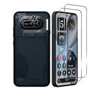 Wookfiss Protector de Pantalla para Nothing Phone (4a), 2 Piezas Cristal Templado + 2 Piezas Protector de Lente de Cámara, 9H Dureza Ultra Resistente Sin Burbujas Vidrio Templado