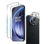 Wookfiss Protector de Pantalla para OnePlus 15, 2 Piezas Cristal Templado + 2 Piezas Protector de Lente de Cámara, 9H Dureza Ultra Resistente Sin Burbujas Vidrio Templado