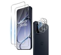 Wookfiss Protector de Pantalla para Oneplus 15R, 2 Piezas Cristal Templado + 2 Piezas Protector de Lente de Cámara, 9H Dureza Ultra Resistente Sin Burbujas Vidrio Templado