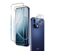 Wookfiss Protector de Pantalla para OPPO A6 Pro 5G, 2 Piezas Cristal Templado + 2 Piezas Protector de Lente de Cámara, 9H Dureza Ultra Resistente Sin Burbujas Vidrio Templado