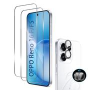 Wookfiss Protector de Pantalla para OPPO Reno 16 F/16 FS/16F 5G, 2 Piezas Cristal Templado + 1 Pieza Protector de Lente de Cámara, 9H Dureza Ultra Resistente Sin Burbujas Vidrio Templado