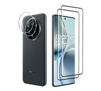 Wookfiss Protector de Pantalla para Realme 14 Pro 5G Alta Definicion 9H Dureza Anti-caída/Anti-rasguños Cristal Templado 3D Vidrio Templado(2) +Cámara Protector(2)