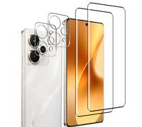 Wookfiss Protector de Pantalla para Realme 15 Pro 5G Alta Definicion 9H Dureza Anti-caída/Anti-rasguños Cristal Templado 3D Vidrio Templado(2) +Cámara Protector(2)